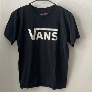 Vans Black Tee with White Logo